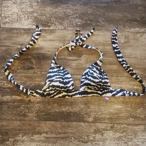 Zebra stripe bikini top